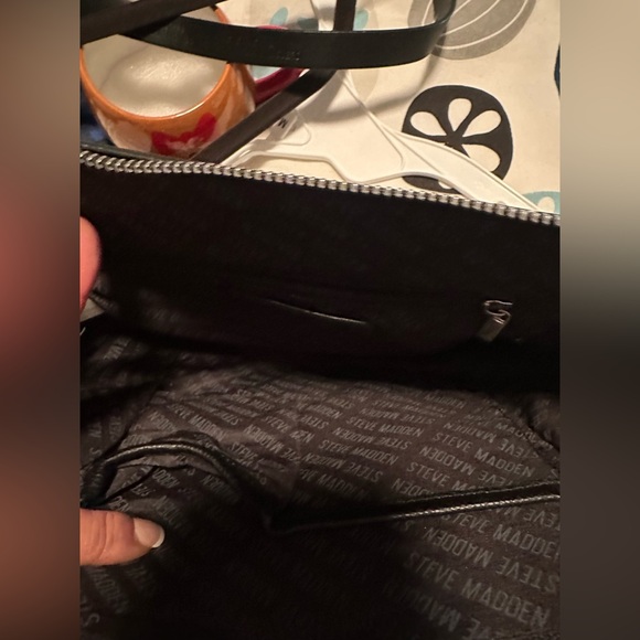 Steve Madden Crocodile Alligator Leather Medium Crossbody Tote Bag Purse - Picture 6 of 7